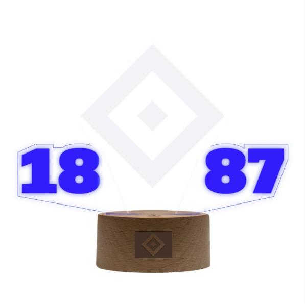 Hamburger SV HSV LED Licht "1887"